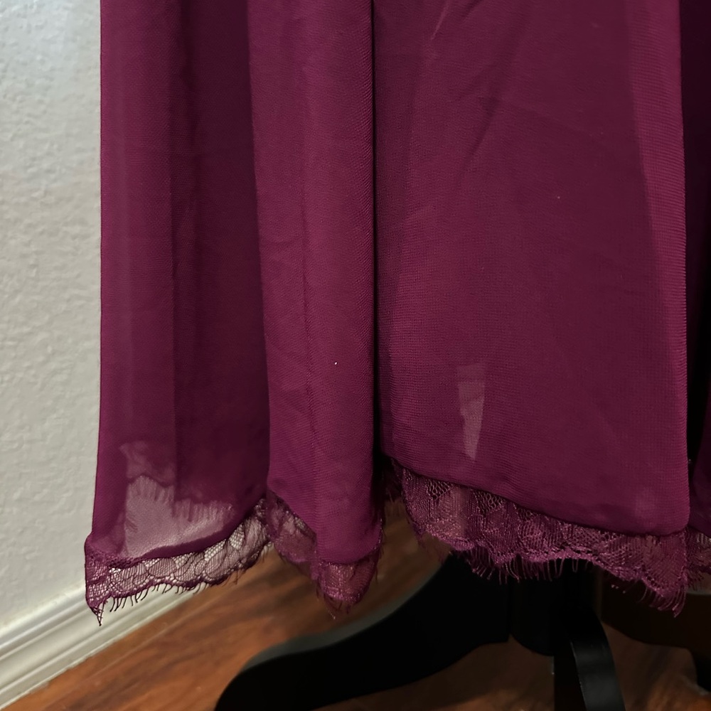 Dress the Population Alicia Sleeveless Midi Dress in Deep Magenta Purple - Sz M - Picture 8 of 11